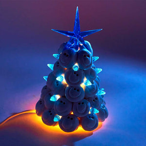 White with Blue Stars Holiday Tree