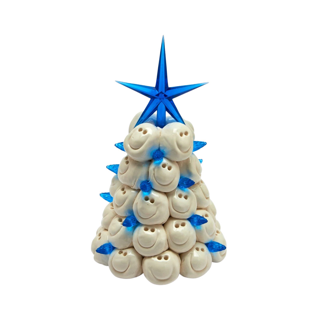 White with Blue Stars Holiday Tree